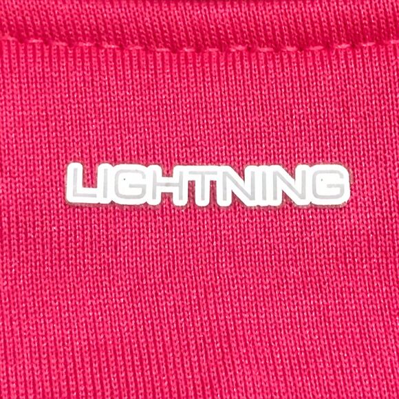 NEW BALANCE Exercise Top Long Sleeve Fleece Lined Pink Black Trim Sz S - Picture 6 of 7